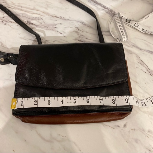 Vintage Derek Alexander Purse black tan two tone leather tons of card & pockets - Picture 13 of 15